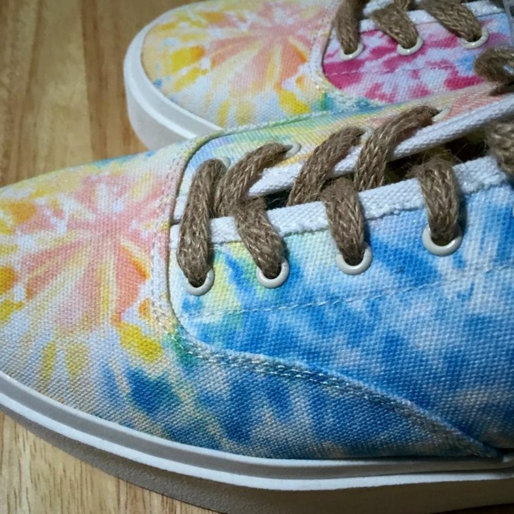 Dolce Vita Clear Tye Dye Pastel Slip-on Size 9.5 New